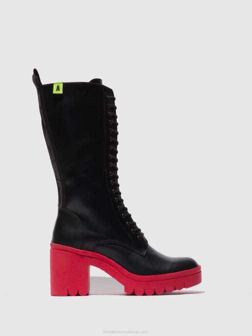TUNDER BLACK (RED SOLE) XX0D315 Lace-up Boots TALY884 Fly London Women
