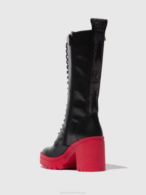 TUNDER BLACK (RED SOLE) XX0D315 Lace-up Boots TALY884 Fly London Women