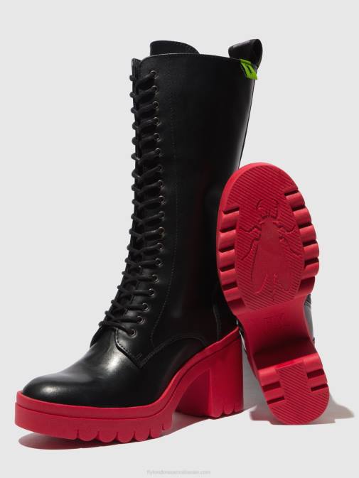 TUNDER BLACK (RED SOLE) XX0D315 Lace-up Boots TALY884 Fly London Women