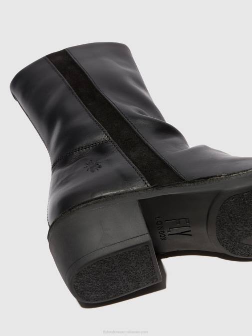BLACK/BLACK XX0D299 Zip Up Boots MECY092 Fly London Women