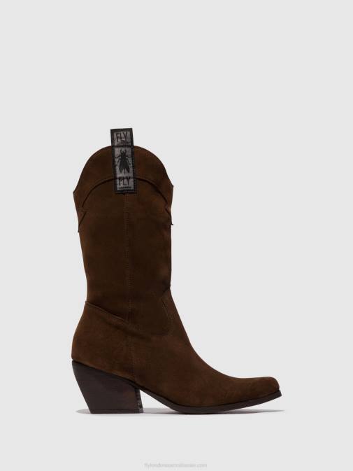 CHOCOLATE XX0D293 Zip Up Boots TEKE906 Fly London Women
