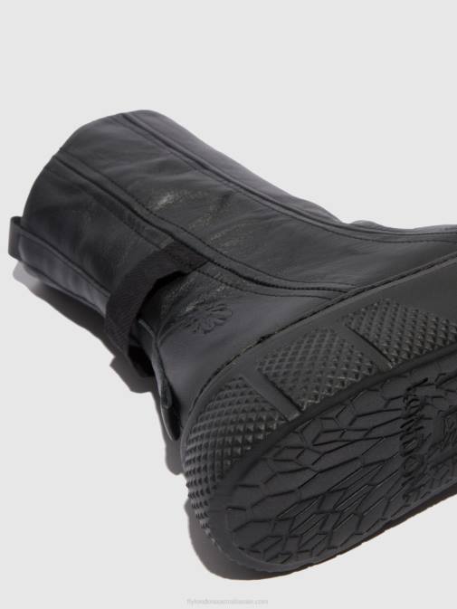 DUBLIN BLACK(BLACK SOLE) XX0D325 Zip Up Boots ESEN485 Fly London Women