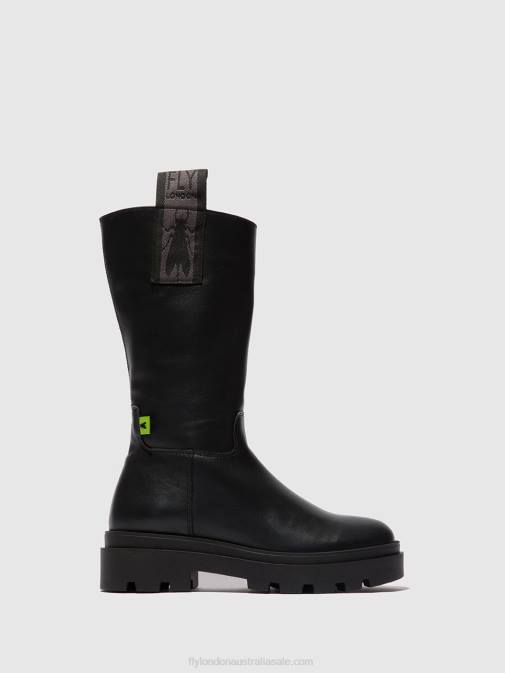 NAOMI BLACK XX0D310 Zip Up Boots JALO882 Fly London Women