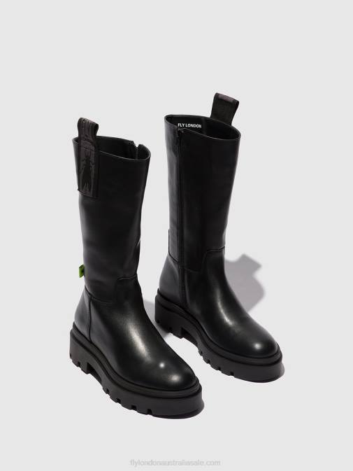 NAOMI BLACK XX0D310 Zip Up Boots JALO882 Fly London Women