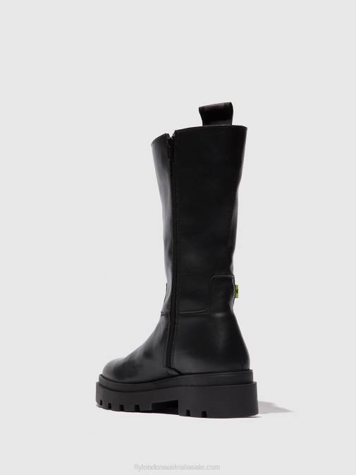 NAOMI BLACK XX0D310 Zip Up Boots JALO882 Fly London Women