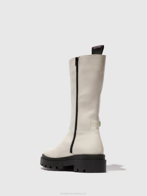 NAOMI OFFWHITE XX0D311 Zip Up Boots JALO882 Fly London Women