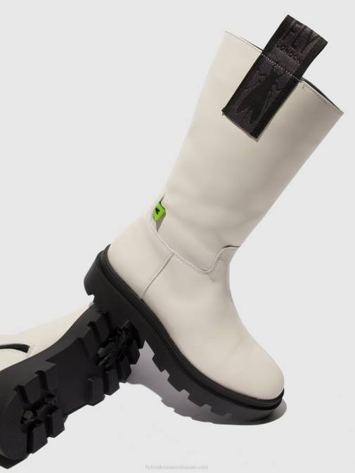 NAOMI OFFWHITE XX0D311 Zip Up Boots JALO882 Fly London Women