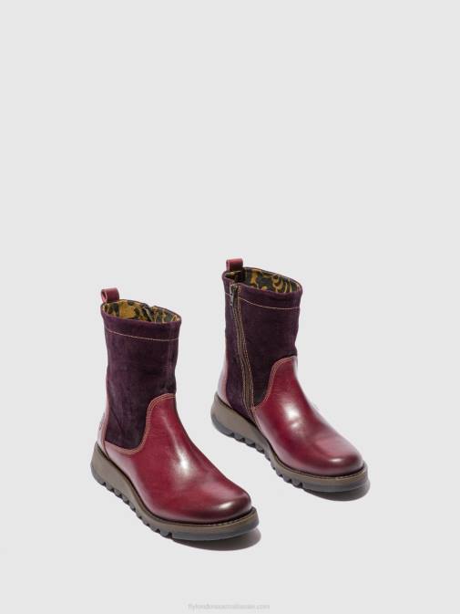 RUG/OILSUEDE PURPLE XX0D322 Zip Up Boots SAUK794 Fly London Women