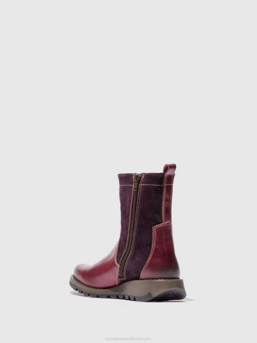 RUG/OILSUEDE PURPLE XX0D322 Zip Up Boots SAUK794 Fly London Women