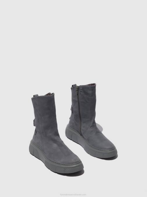 SORANO BLUE GREY XX0D323 Zip Up Boots ESEN485 Fly London Women