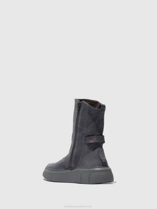 SORANO BLUE GREY XX0D323 Zip Up Boots ESEN485 Fly London Women