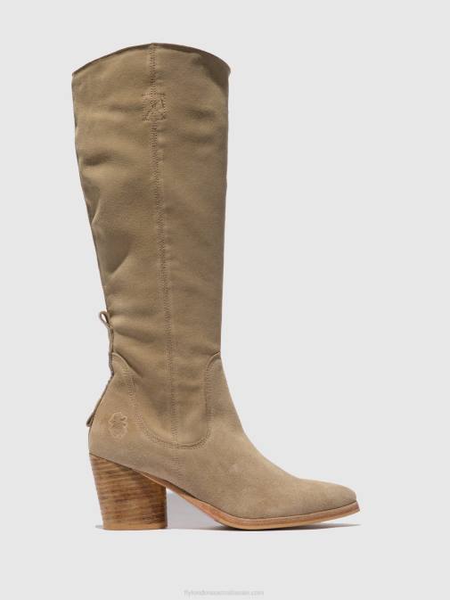 SUEDE CREME XX0D326 Zip Up Boots AMES826 Fly London Women