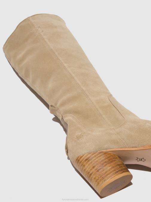 SUEDE CREME XX0D326 Zip Up Boots AMES826 Fly London Women