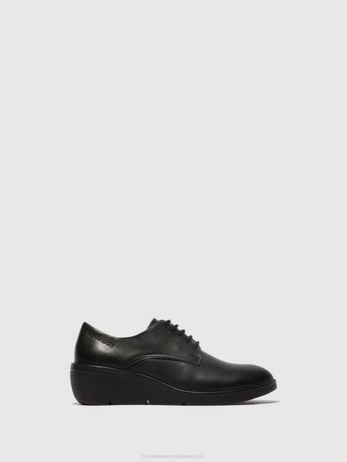 BLACK XX0D683 Lace-up Shoes NEPE548 Fly London Women