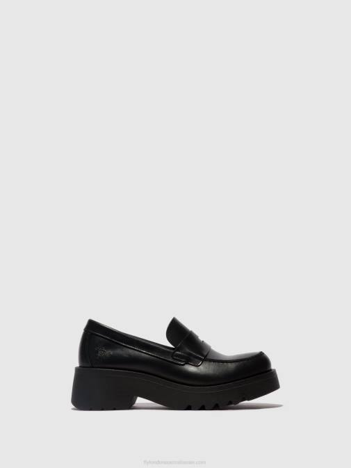 BLACK (BLACK SOLE) XX0D653 Loafers Shoes MOAT948 Fly London Women