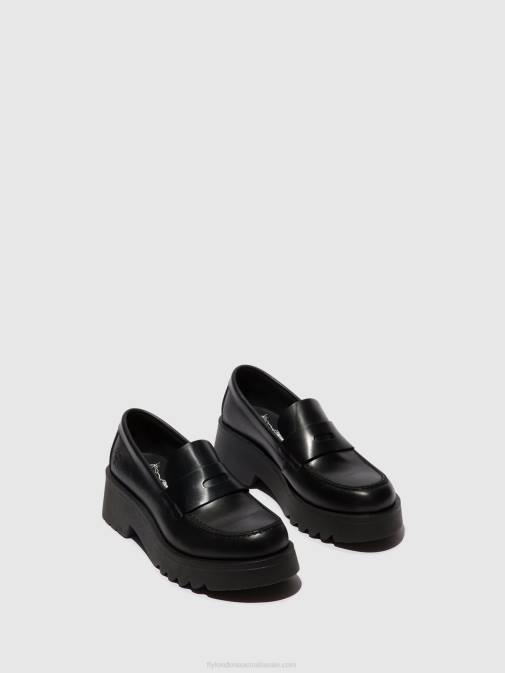 BLACK (BLACK SOLE) XX0D653 Loafers Shoes MOAT948 Fly London Women