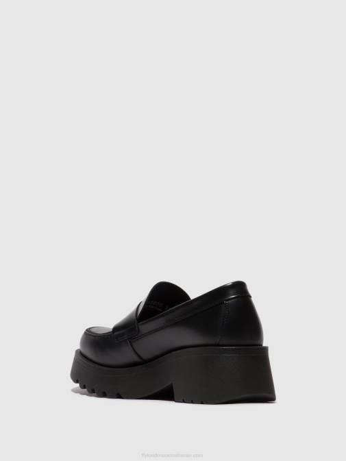 BLACK (BLACK SOLE) XX0D653 Loafers Shoes MOAT948 Fly London Women