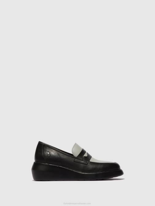 BLACK/GREY XX0D678 Loafers Shoes BLAR513 Fly London Women