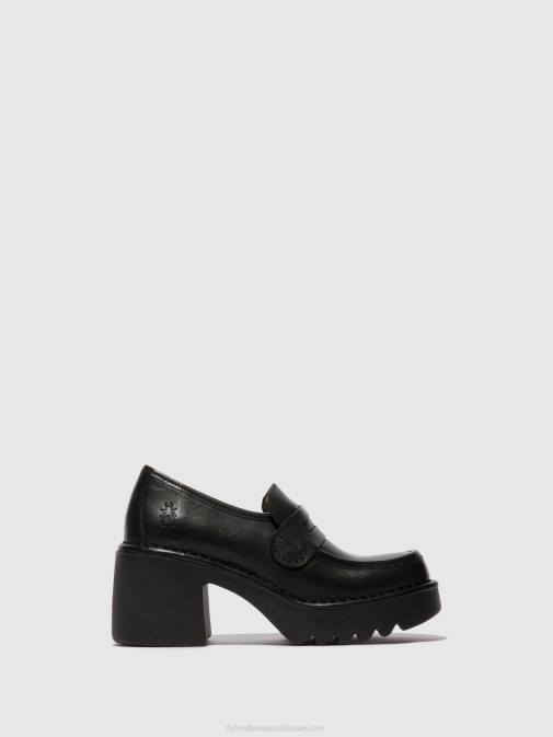 BLACK XX0D676 Loafers Shoes MULY252 Fly London Women