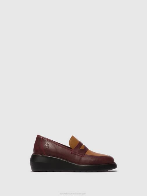 BORDEAUX/CUOIO XX0D677 Loafers Shoes BLAR513 Fly London Women