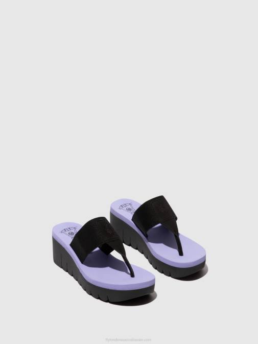 BLACK (VIOLA) XX0D361 Slip-on Mules YOMU725 Fly London Women
