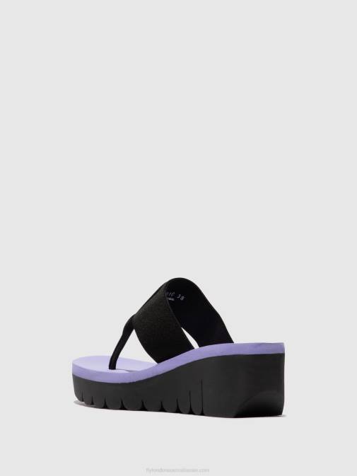BLACK (VIOLA) XX0D361 Slip-on Mules YOMU725 Fly London Women
