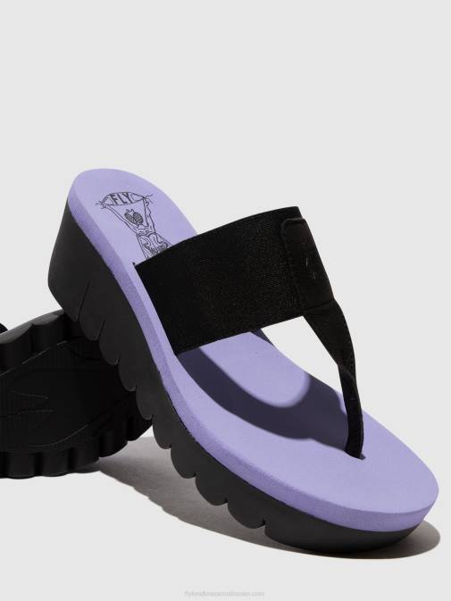 BLACK (VIOLA) XX0D361 Slip-on Mules YOMU725 Fly London Women