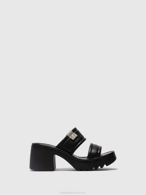 BLACK XX0D362 Slip-on Mules MAVA432 Fly London Women