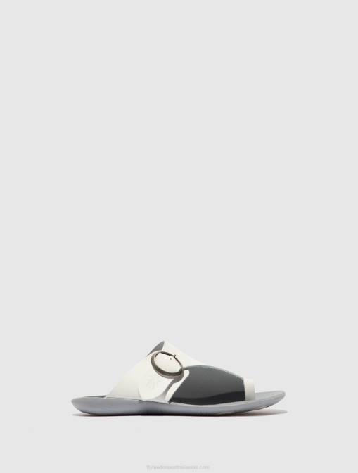 BRIDLE OFF WHITE XX0D385 Open Toe Mules MICA758 Fly London Women