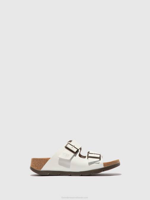 BRIDLE OFF WHITE XX0D388 Open Toe Mules CAJA721 Fly London Women