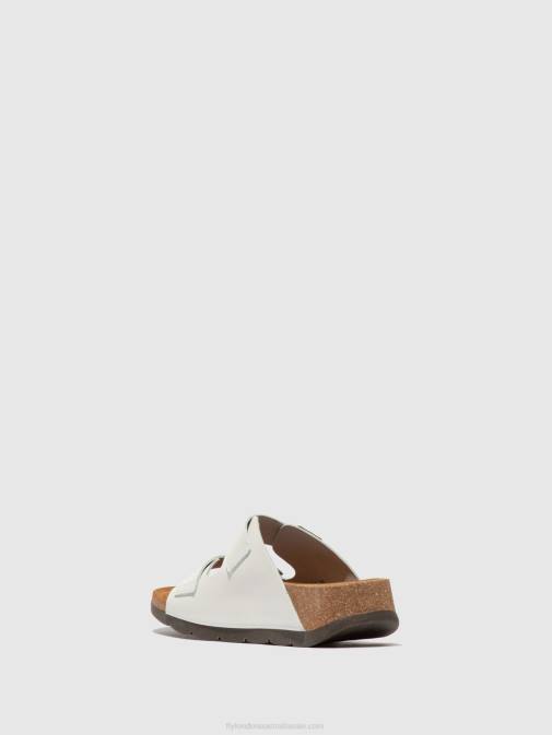 BRIDLE OFF WHITE XX0D388 Open Toe Mules CAJA721 Fly London Women
