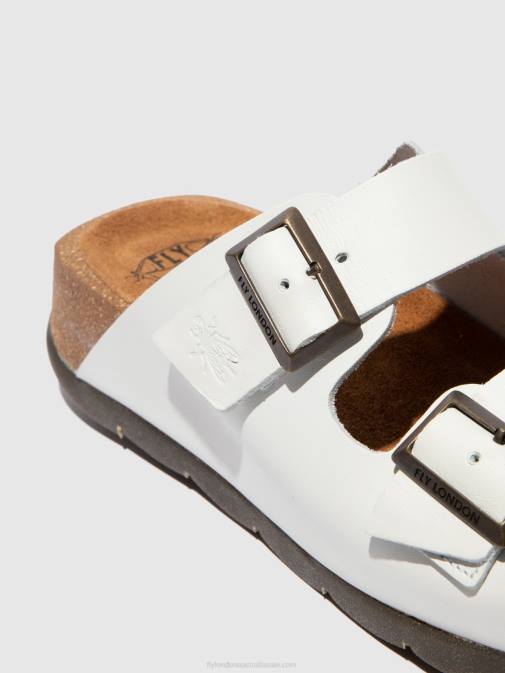 BRIDLE OFF WHITE XX0D388 Open Toe Mules CAJA721 Fly London Women