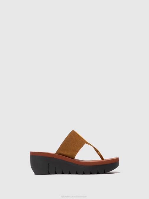 BUMBLEBEE/CAMEL (BRICK) XX0D359 Slip-on Mules YOMU725 Fly London Women