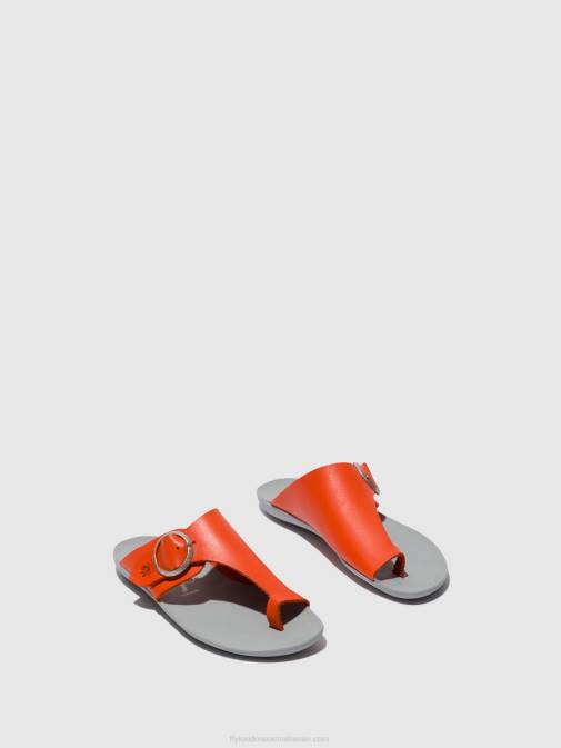 CORAL XX0D383 Open Toe Mules MICA758 Fly London Women