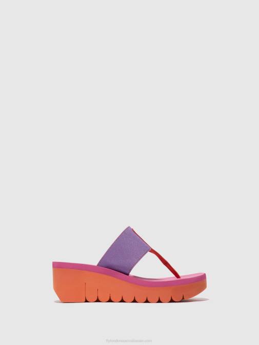 ORANGE/VIOLET (ROSE) XX0D360 Slip-on Mules YOMU725 Fly London Women