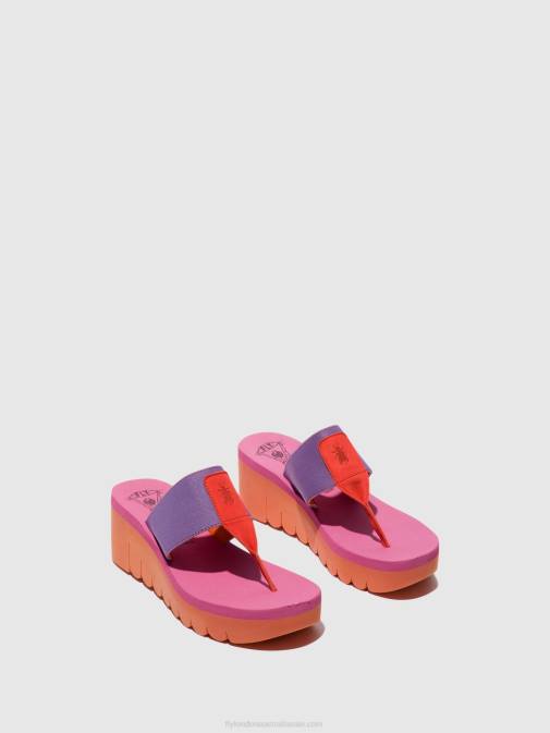 ORANGE/VIOLET (ROSE) XX0D360 Slip-on Mules YOMU725 Fly London Women