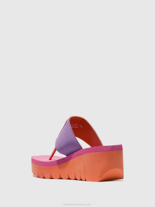 ORANGE/VIOLET (ROSE) XX0D360 Slip-on Mules YOMU725 Fly London Women