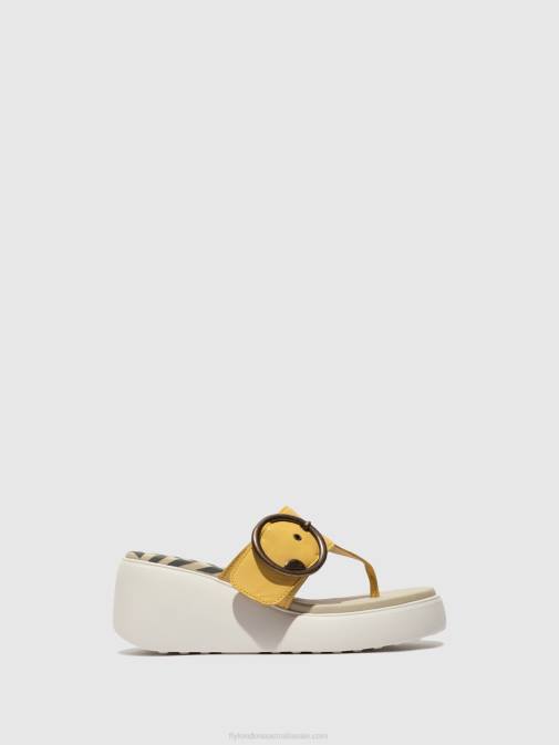 YELLOW XX0D372 Buckle Mules DAFI938 Fly London Women