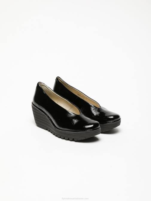 BLACK XX0D697 Classic Pumps Shoes YAZ LUXOR Fly London Women