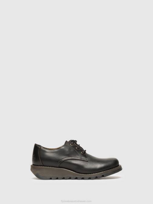 BLACK XX0D698 Derby Shoes SIMB389 Fly London Women
