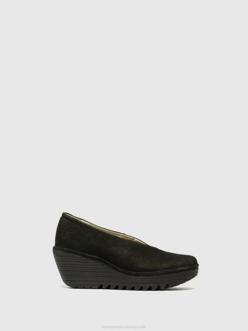 BLACK XX0D700 Wedge Shoes YAZ Fly London Women