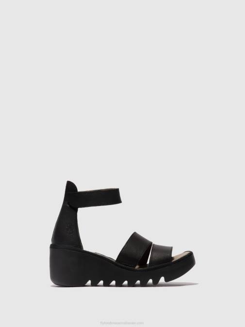 BLACK XX0D430 Strappy Sandals BONO290 Fly London Women
