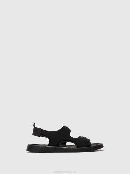 BLACK XX0D450 Sling-Back Sandals TREQ930 Fly London Women