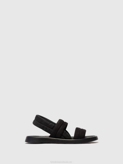 BLACK XX0D457 Sling-Back Sandals TOFY941 Fly London Women