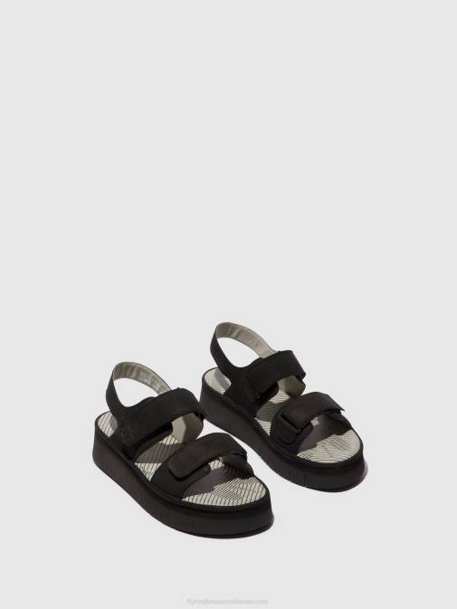 BLACK XX0D579 Sling-Back Sandals CORI377 Fly London Women