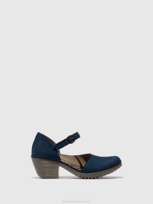 BLUE XX0D492 Buckle Sandals WIFO440 Fly London Women