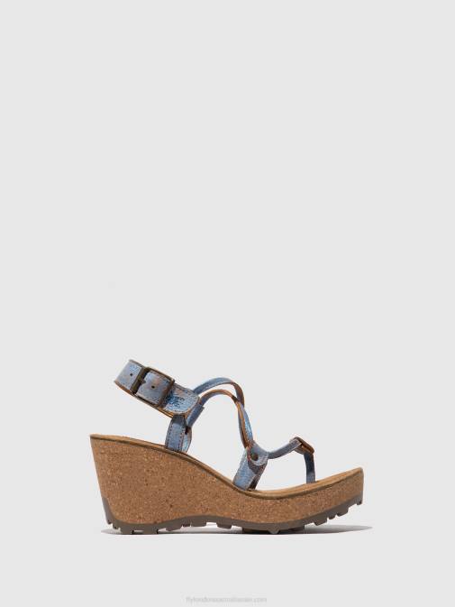 BLUE XX0D520 T-Strap Sandals GOSH Fly London Women