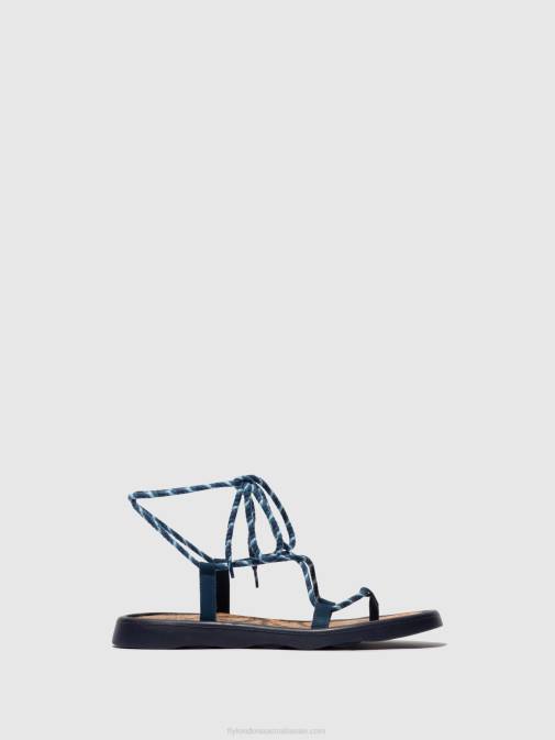BLUE XX0D551 Lace-up Sandals TACE874 Fly London Women