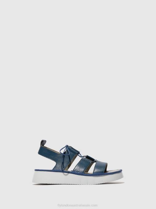 BLUE XX0D571 Strappy Sandals CAIO363 Fly London Women