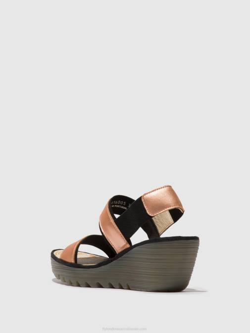 BLUSH GOLD XX0D439 Sling-Back Sandals YACO416 Fly London Women
